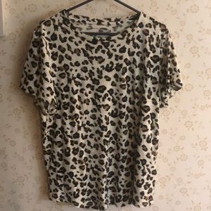 Banana Republic Leopard Casual Top-Size Large